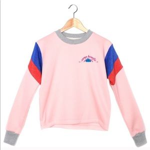 NWT Vintage Ringer Style Cropped Sweatshirt